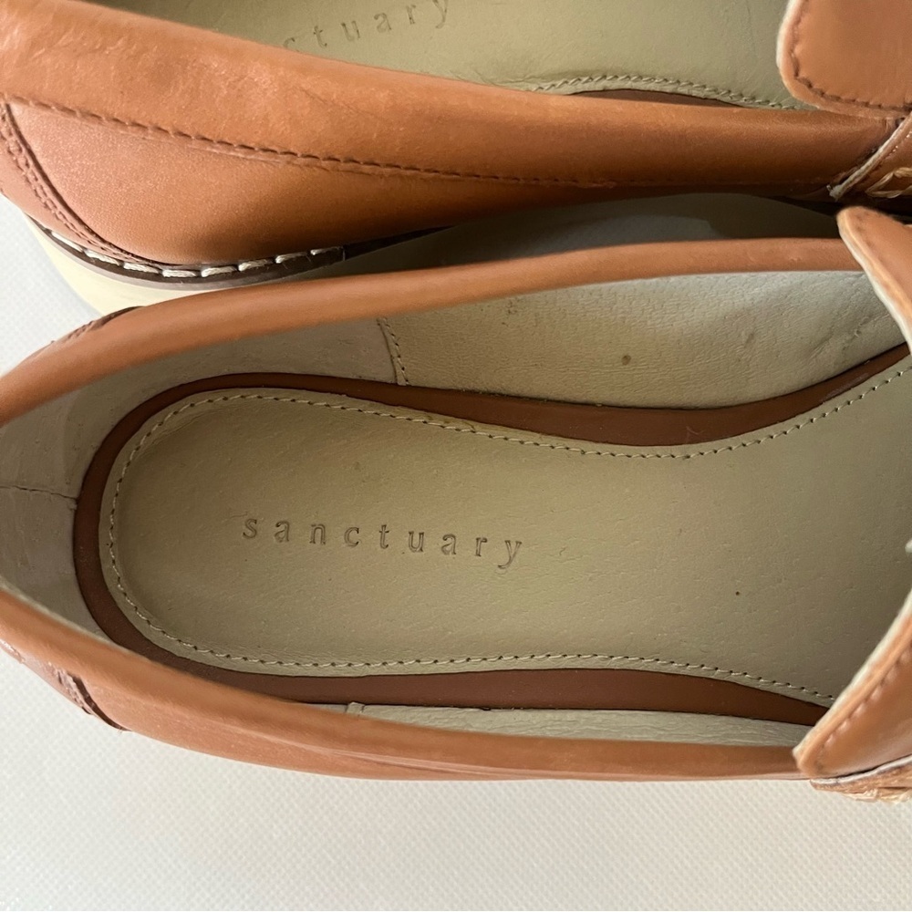 Sanctuary Westside Loafers Brown Leather Chunky Sole - Picture 6 of 9